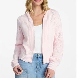 No Boundaries Light Pink Cardigan Sweater